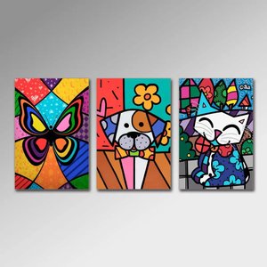 Placa Decorativa - Animais Popart Arte Destaque 20 X 30 Cm