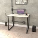 Ver imagem 2 de Kit 2 Mesas de Escritório Office 90cm Estilo Industrial Prisma C08 Snow - Mpozenato