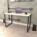 Ver imagem 2 de Kit 2 Mesas de Escritório Office 120cm Estilo Industrial Prisma C08 Snow - Mpozenato