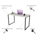 Ver imagem 4 de Kit 2 Mesas de Escritório Office 120cm Estilo Industrial Prisma C08 Snow - Mpozenato