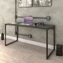 Ver imagem 2 de Kit 2 Mesas de Escritório Office 150cm Estilo Industrial Prisma C08 Preto Onix - Mpozenato