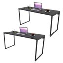 Ver imagem 1 de Kit 2 Mesas de Escritório Office 150cm Estilo Industrial Prisma C08 Preto Onix - Mpozenato