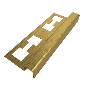 Perfil Quadrado, Aço Inox 304, Escovado, Dourado - 10 X 12 X 2000 Mm