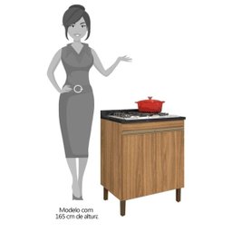 Balcão 70cm Karen 2 Gavetas P14 Nature - Mpozenato - 5