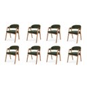 Ver imagem 3 de Kit 8 Cadeiras para Mesa de Jantar Gaia Yescasa Verde