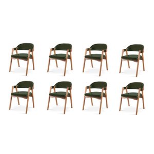 Kit 8 Cadeiras para Mesa de Jantar Gaia