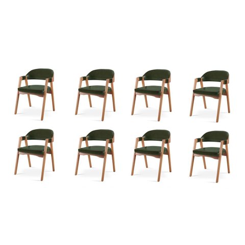 Kit 8 Cadeiras para Mesa de Jantar Gaia