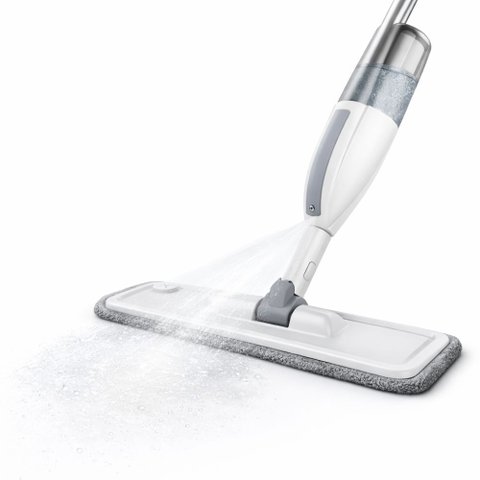 Rodo Mágico Mop Spray Inox Esfregão Reservatório Limpa Seca