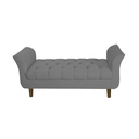 Ver imagem 1 de Recamier Estofado Para Hall de Entrada 140 cm Grécia Suede Cinza - DL DECOR