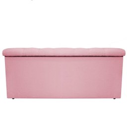 Calçadeira Baú Estofada Mel 90cm Solteiro com Capitonê Suede Rosa Bebê - 3