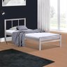 Cama Solteiro De Ferro 78 Cinza Primo Art - 1