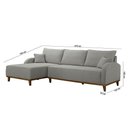 Ver imagem 4 de Sofá Albano Linho 250cm Chaise Lado Esquerdo Meu Sofá Online A230 Linho Cinza