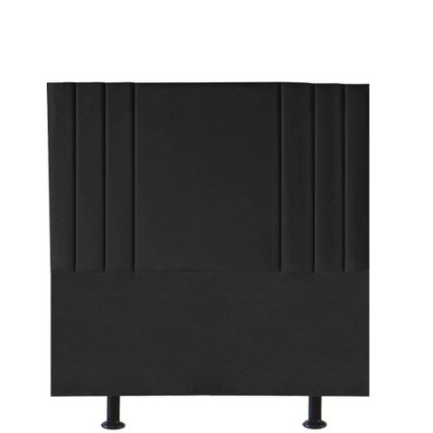 Cabeceira Estofada Grécia 100cm Solteiro Courino Preto
