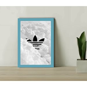 Quadro Decorativo Star Cloud Sala Escritório +vidro 33x25 A4:azul