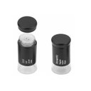 Ver imagem 1 de Kit 2 Peças Saleiro Pimenteiro em Aço Inox 11cm Preto Unyhome.