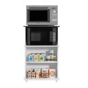 Ver imagem 4 de Balcão Multiuso Ísis para Forno Micro-ondas 2 Portas Branco - Nicioli