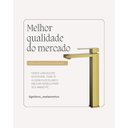 Ver imagem 7 de Torneira Banheiro Dourada Luxo Viena Monocomando Aço Inox 304 Metal Goldenx