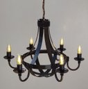 Ver imagem 4 de Pendente de Teto Lustre Rústico de Metal para Decoração de Sala Retrô