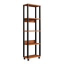 Ver imagem 3 de Estante Modular para Sala de Estar 185cm x 55cm x 29cm Marrom/Freijó/Preto