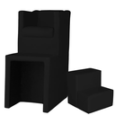 Ver mais imagens de Kit Pedicure Cadeira Poltrona Escada Completo Corano Preto