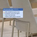 Ver imagem 5 de Kit de 6 Cadeiras de Aço Estofada Lucille Champanhe - Soft Palha