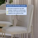 Ver imagem 3 de Kit de 6 Cadeiras de Aço Estofada Lucille Champanhe - Soft Palha