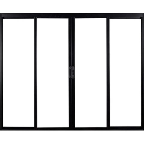 Vitro de Aluminio 4 Folhas sem Grade Linha Leve:1,00 X 1,20/preto