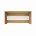 Ver imagem 5 de Balcão de Atendimento Recepção 120 cm Reto Baixo F5 Office Cor:Macadâmia com Branco