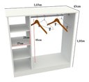 Ver imagem 3 de Balcão Cabideiro M4 Mdp Atendimento Expositor Central Roupa VETORIAL MÓVEIS Branco