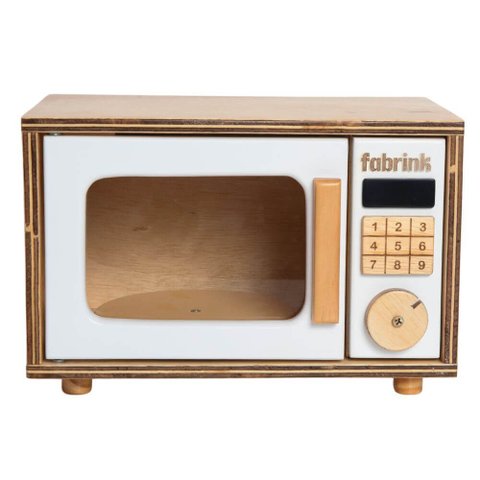 Microondas Infantil de Madeira Branco Fabrink