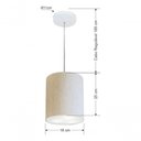 Ver imagem 6 de Lustre Pendente Cilíndrico Md-4012 Cúpula em Tecido 18x25cm Linho Bege - Bivolt