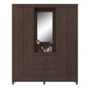 Ver imagem 3 de Guarda Roupa Casal Verona 4 Portas 3 Gavetas com Espelho MDP Cafe Touch Demóbile