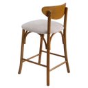 Ver imagem 3 de Banqueta Alta Madeira Balcao Cozinha Decorativa Anita - Mel