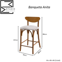 Ver mais imagens de Banqueta Alta Madeira Balcao Cozinha Decorativa Anita - Mel