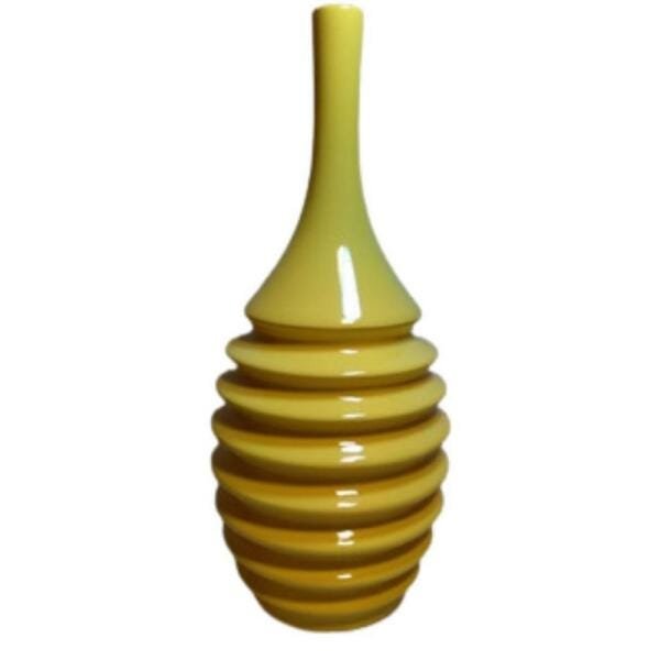 Vaso Decorativo Baixo Amarelo 29cm - Ana Maria - 1