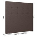 Ver imagem 4 de Cabeceira Cama Box Solteiro Luana 90cm Linho Marrom - Abmaza