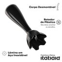 Ver imagem 2 de Mixer de Mão Itatiaia Mixer Preto Brilhante Itatiaia 200W 2 Velocidades Preto 220V