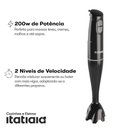 Ver imagem 3 de Mixer de Mão Itatiaia Mixer Preto Brilhante Itatiaia 200W 2 Velocidades Preto 220V