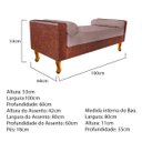 Ver imagem 4 de Recamier Félix Solteiro 100cm Corano Nozes e Linho Rosê
