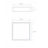 Plafon Madeira Wood Quadrado 25x25cm - 2 Luzes E27 - Freijó (claro) - 2