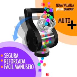 Dispenser 5 Módulos 35 Litros ou 15 Kilos Armazenamento Ração Grãos Cereais Preto Plast Penser - 5