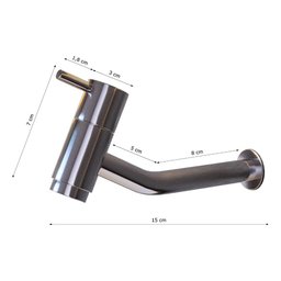 Torneira de Parede em Inox Dl01 para Lavanderia 1/4 de Volta - 3