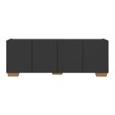 Ver imagem 5 de Rack para Tv até 50 Polegadas com 4 Portas Multimóveis Mp1072 Preto/natural