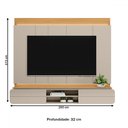 Ver imagem 4 de Painel para Tv até 75 Polegadas Zurique 2 Portas Tauari/off White Brilho - Linea Brasil