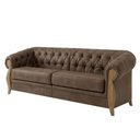 Ver imagem 1 de Sofá Living Capitone 2 Lugares Milano 188 cm Pes Madeira Courino Tcs 729 Moll