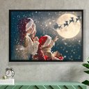 Ver imagem 1 de Quadro Decorativo Natal  Papai Noel e Renas Voando-34x49Cm