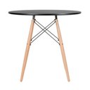 Ver imagem 5 de Conjunto Sala de Jantar Mesa Redonda 80cm 4 Cadeiras Eiffel Dsw Tampo MDF Eames Preto
