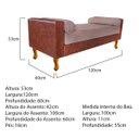 Ver imagem 4 de Recamier Félix Solteiro 120cm Corano Nozes e Linho Rosê