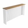 Bancada de Cozinha Ilha 200 Cm Ripado 100% Mdf Branco/nature - Nesher - 2