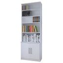 Ver imagem 1 de Estante Livreiro Multiuso 2 Portas 4 Prateleiras Legend F04 Branco - Mpozenato